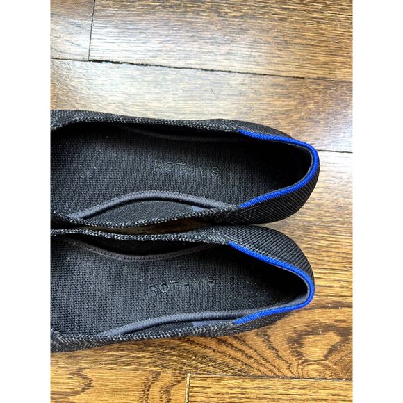 Rothy's The Flat Women's Lattice Stitch Ballet Flats Grey Black Size 7.5 - Picture 7 of 9